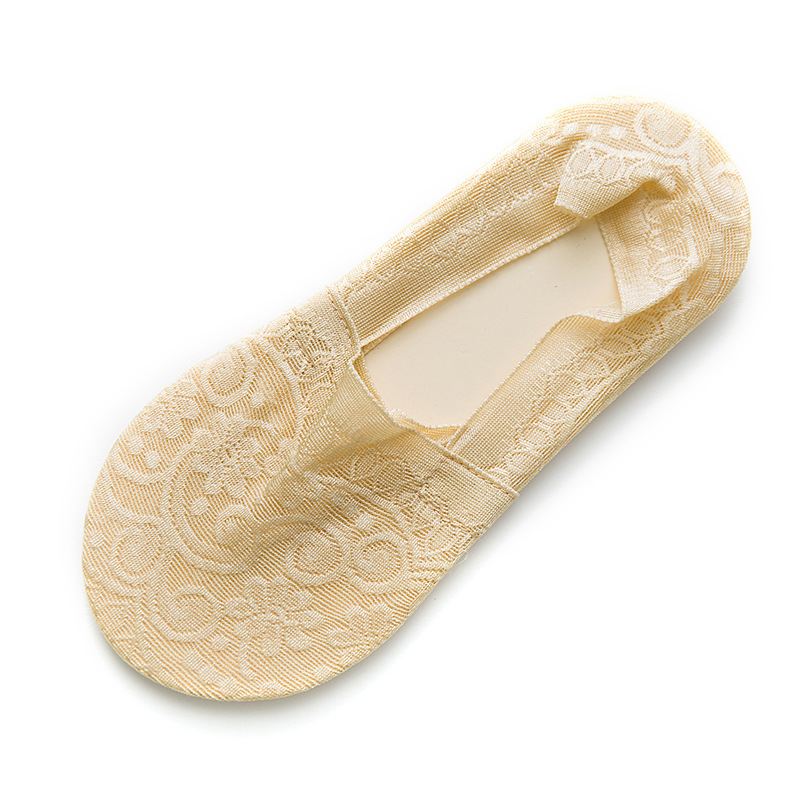 ズレない カバーソックス 脱げない フットカバー パンプスソックス オールシーズン 靴下 レディース ショート 浅履き 美ライン レース |  | 03