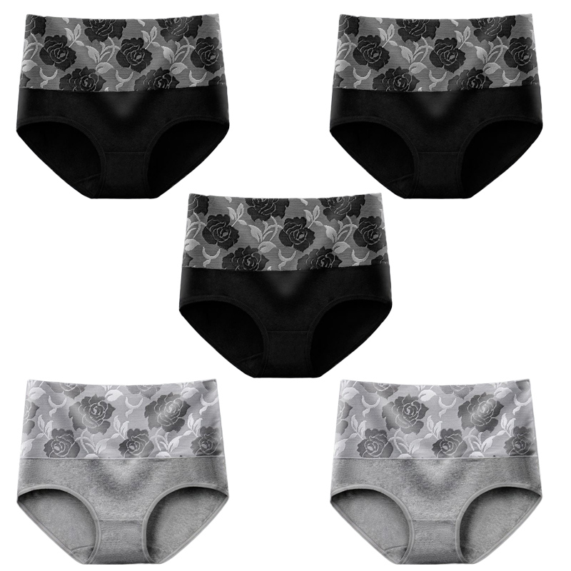 5枚セットヒップアップ お腹引き締め 大きいサイズ  股上深め ショーツ レディース 下着 パンツ スタンダード レースショーツ インナー　福袋 |  | 16