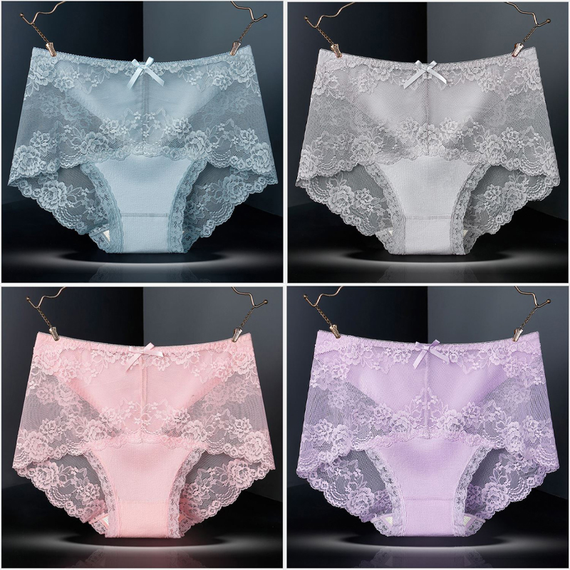 4枚セット レース ショーツ レディース 綿 インナー パンツ 下着 伸縮性 フィット感 セクシー 魅力 リラックス リボン 福袋 |  | 06