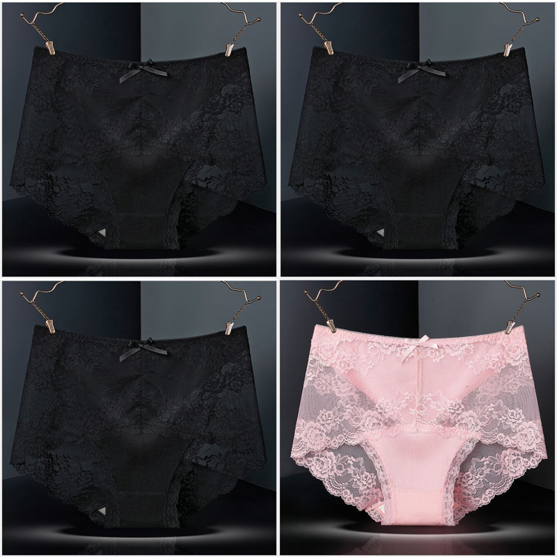 4枚セット レース ショーツ レディース 綿 インナー パンツ 下着 伸縮性 フィット感 セクシー 魅力 リラックス リボン 福袋 |  | 16