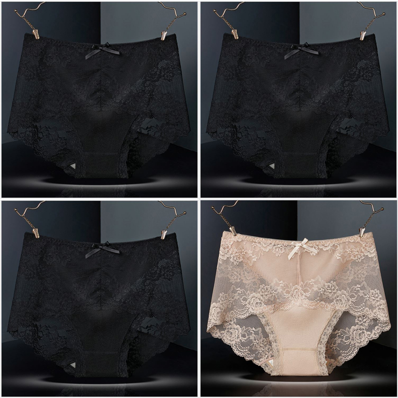 4枚セット レース ショーツ レディース 綿 インナー パンツ 下着 伸縮性 フィット感 セクシー 魅力 リラックス リボン 福袋 |  | 17