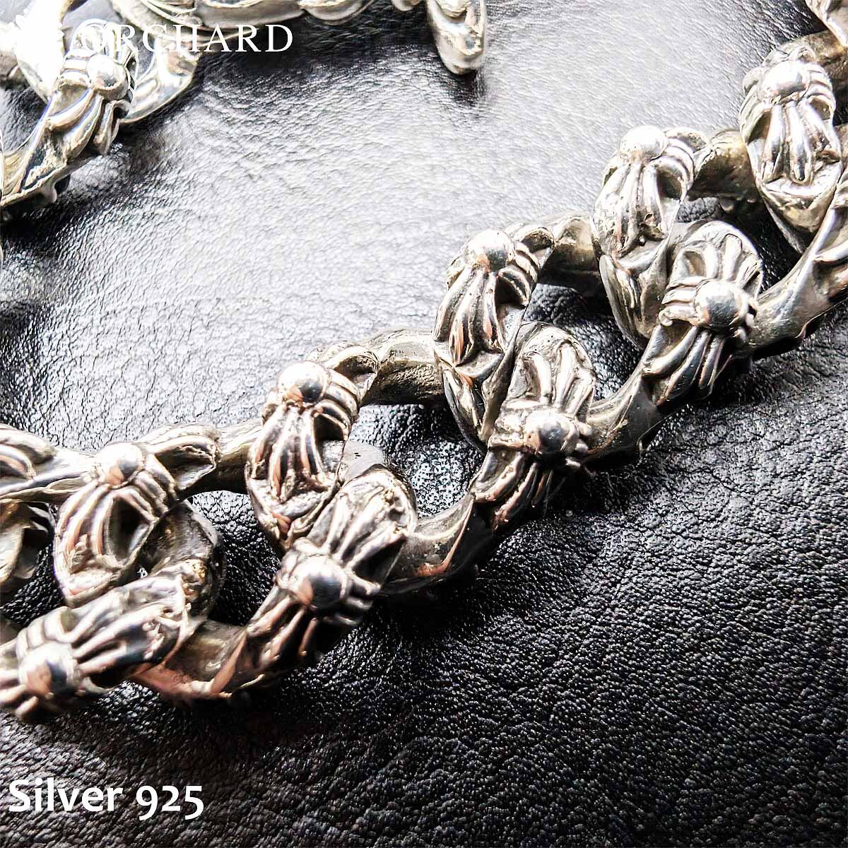 シルバー925 ナスカンチェーン 重厚感 極太 ブレスレット 20cm メンズ