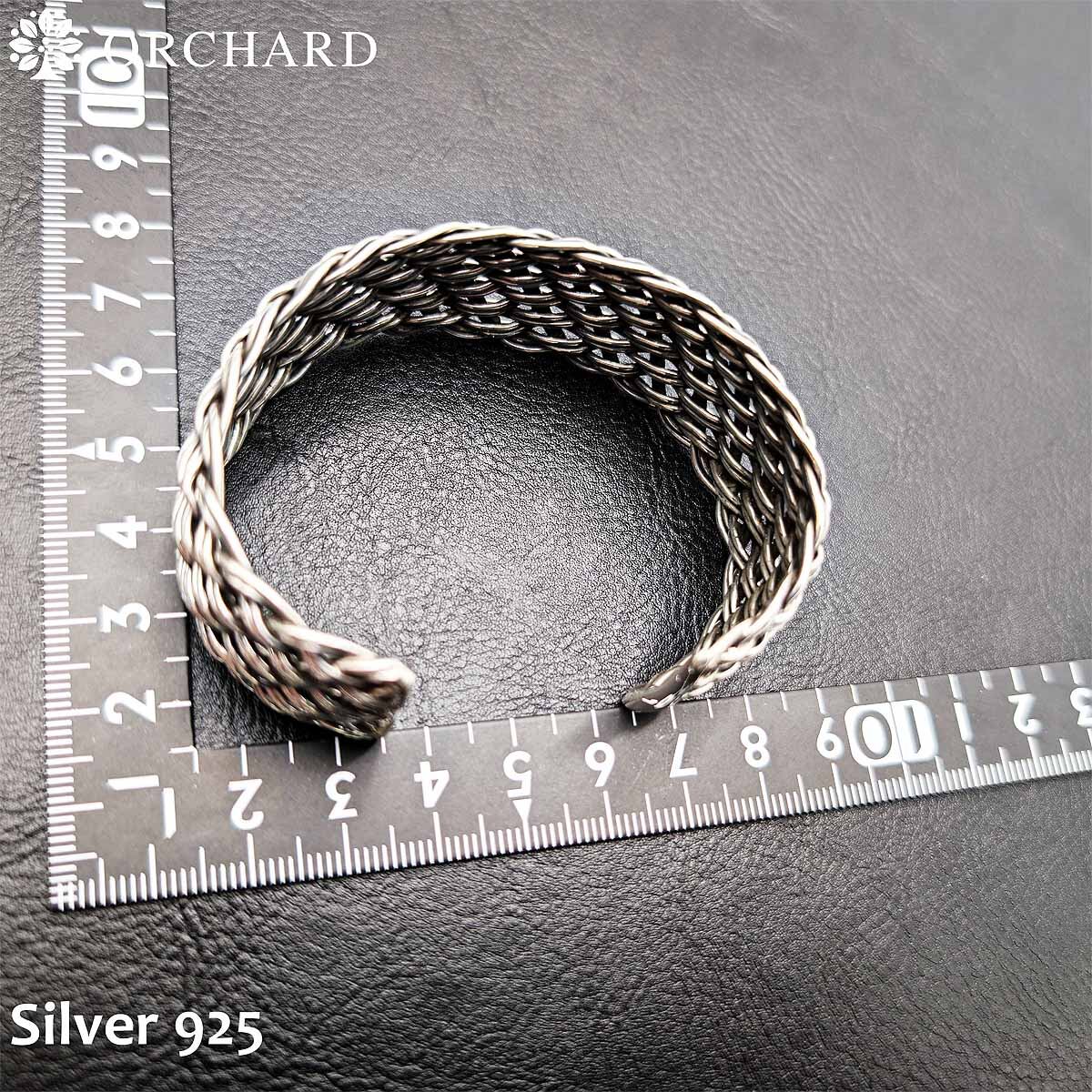 シルバー925 バングル Silver 925 メンズ レディース 編み込み 
