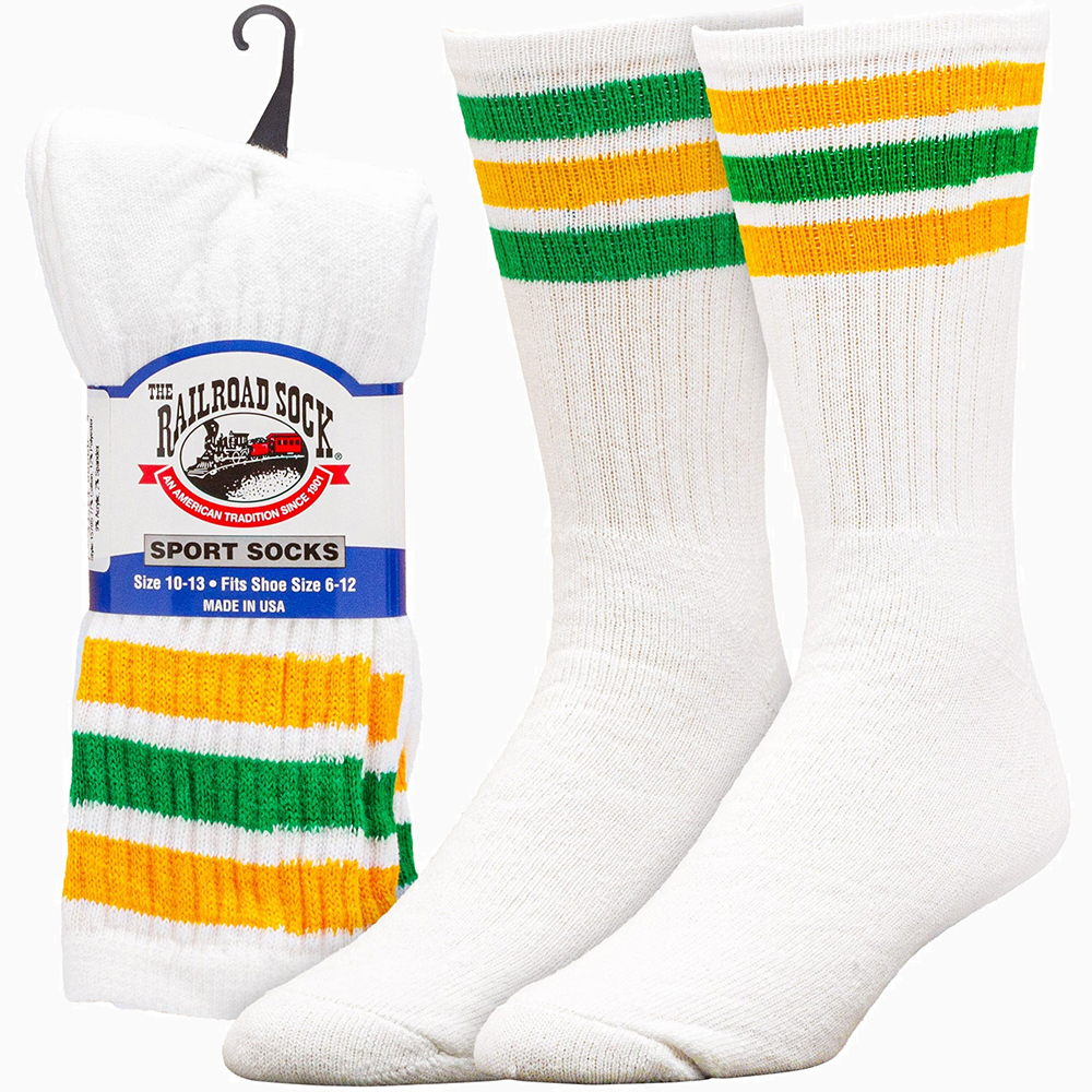 RAILROAD SOCK メンズ アメリカーナストライプ クルーソックス 24cm