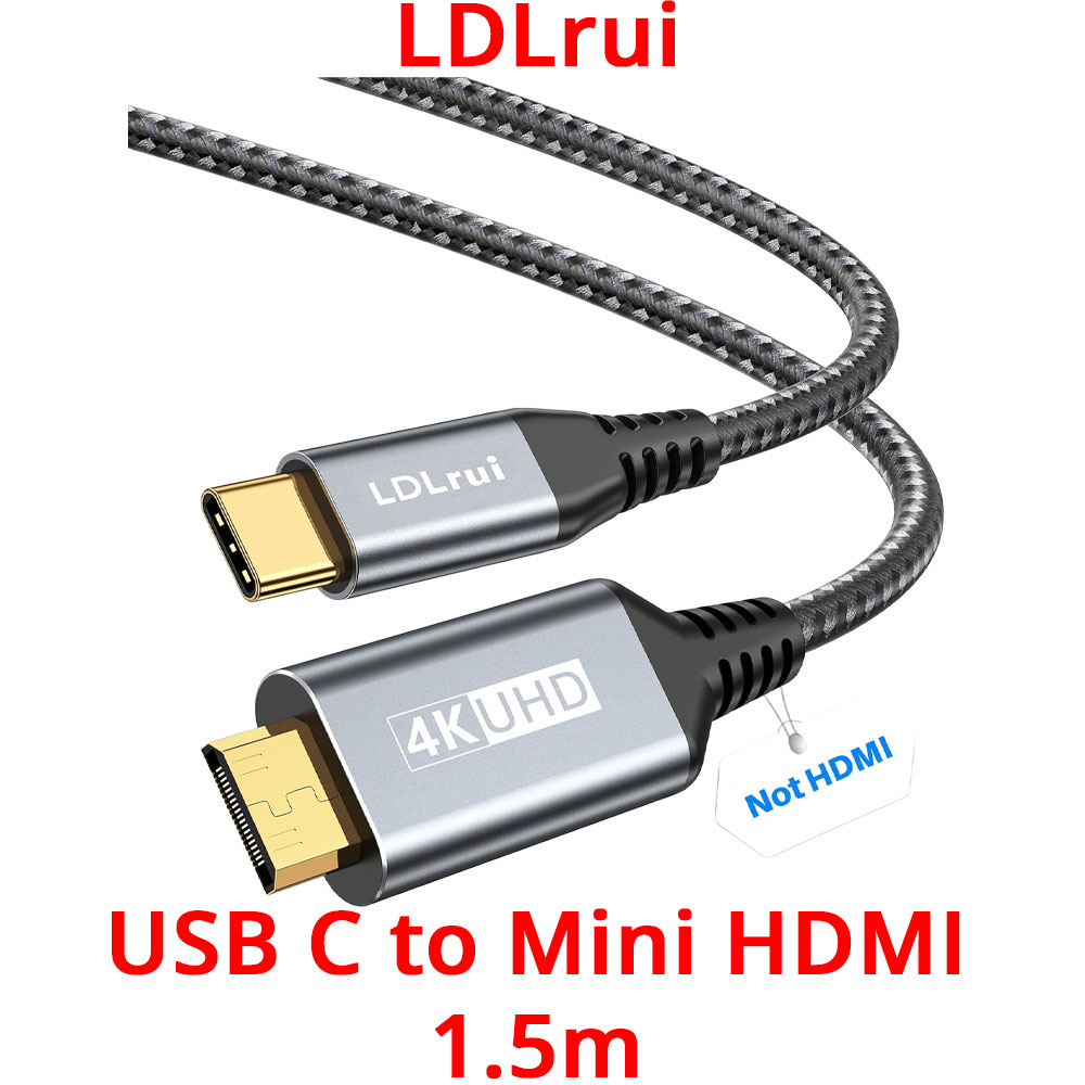 LDLrui USB C to Mini HDMI 1.5m 変換ケーブル 4K 60Hz タイプc Type-C