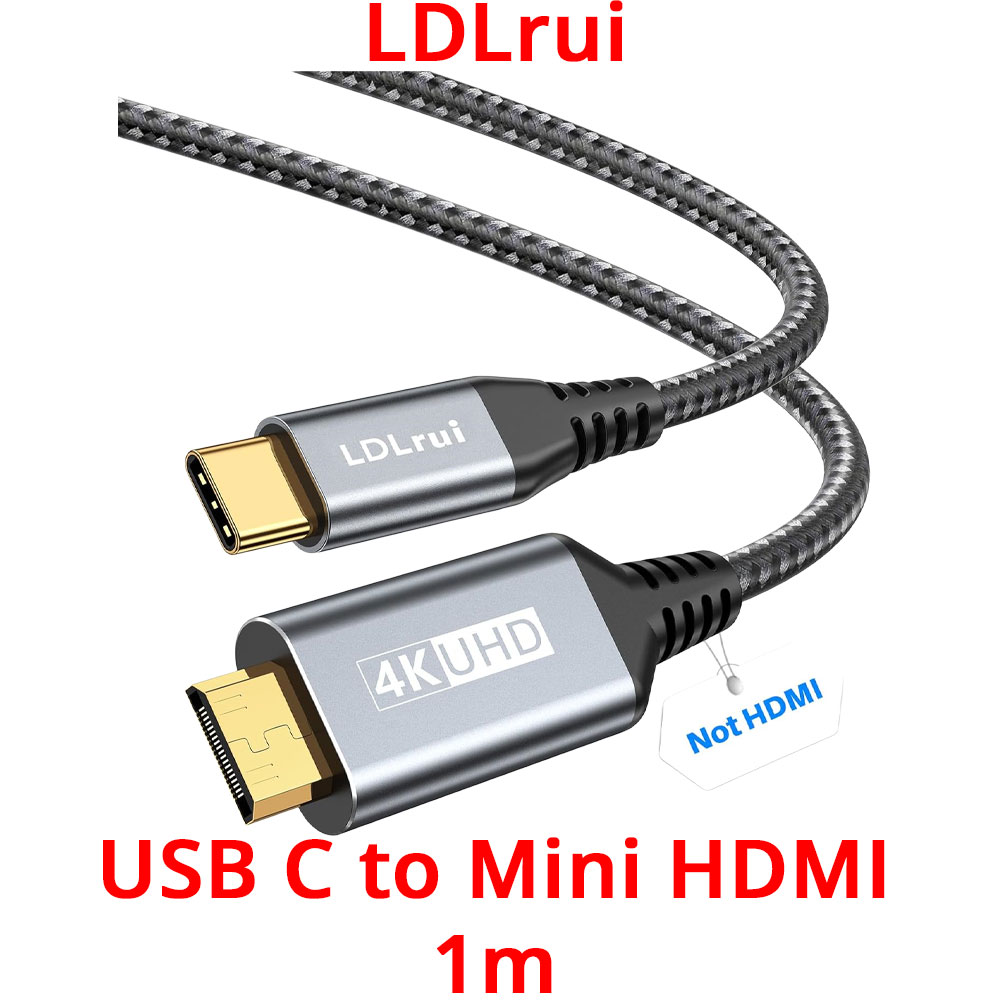 LDLrui USB C to Mini HDMI 1m 変換ケーブル 4K 60Hz タイプc Type-C