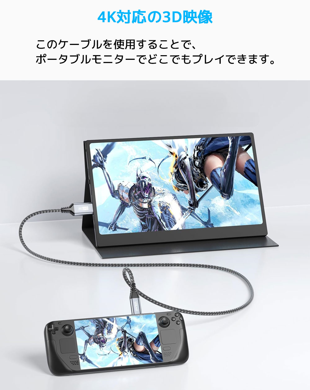 LDLrui USB C to Mini HDMI 1m 変換ケーブル 4K 60Hz タイプc Type-C