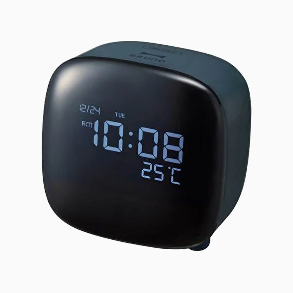 BRUNO ナイトライトクロック ブルーノ 置時計 BCA029 目覚まし時計 卓上 USB充電式 アラーム 選べる2色 おしゃれ 時計 クロック スヌーズ 日付表示 デジタル | BRUNO | 02