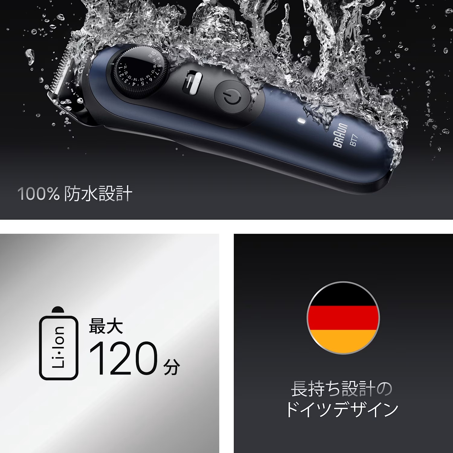 BRAUN（ブラウン） ヒゲトリマー シリーズ7 BT7540 バリカン