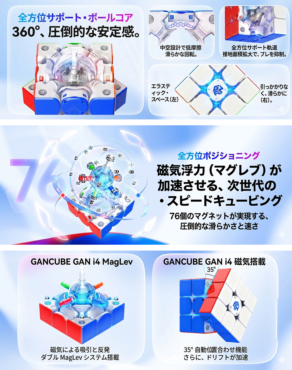3か月保証】GANCUBE GAN i4 Maglev UV 3x3 スマートキューブ ガン