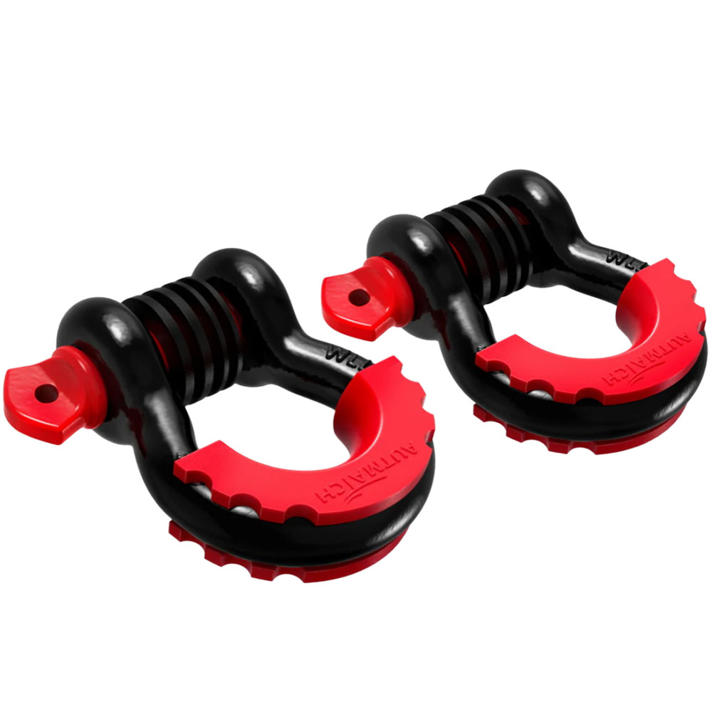 AUTMATCH Dリング シャックル 3/4インチ 1.9cm 2個セット ワッシャー付き シャックルアイソレーター 牽引ストラップ ウィンチ オフロード車 リカバリー |  | 16