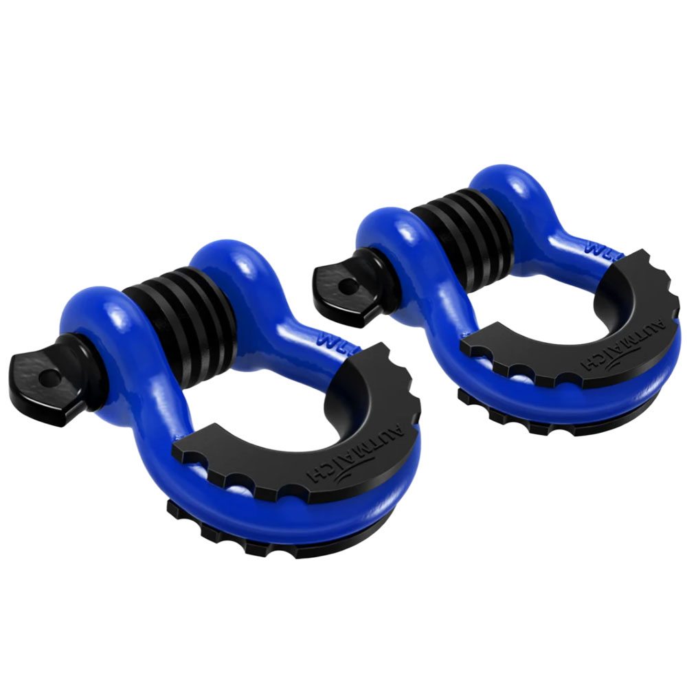 AUTMATCH Dリング シャックル 3/4インチ 1.9cm 2個セット ワッシャー付き シャックルアイソレーター 牽引ストラップ ウィンチ オフロード車 リカバリー |  | 08