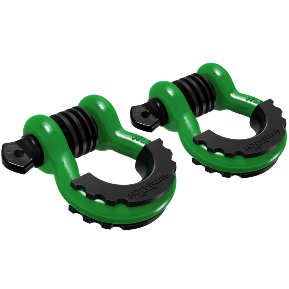 AUTMATCH Dリング シャックル 3/4インチ 1.9cm 2個セット ワッシャー付き シャックルアイソレーター 牽引ストラップ ウィンチ オフロード車 リカバリー |  | 14