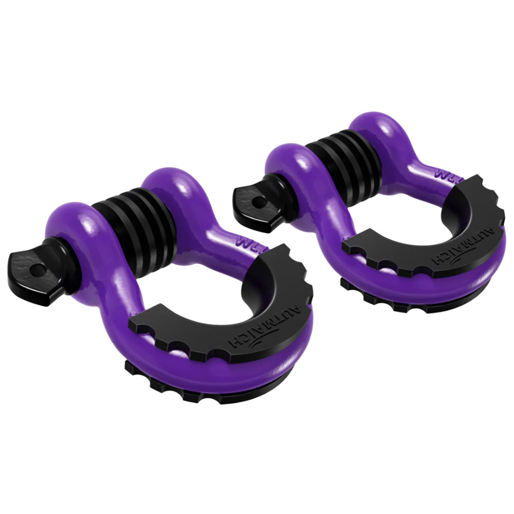 AUTMATCH Dリング シャックル 3/4インチ 1.9cm 2個セット ワッシャー付き シャックルアイソレーター 牽引ストラップ ウィンチ オフロード車 リカバリー |  | 05