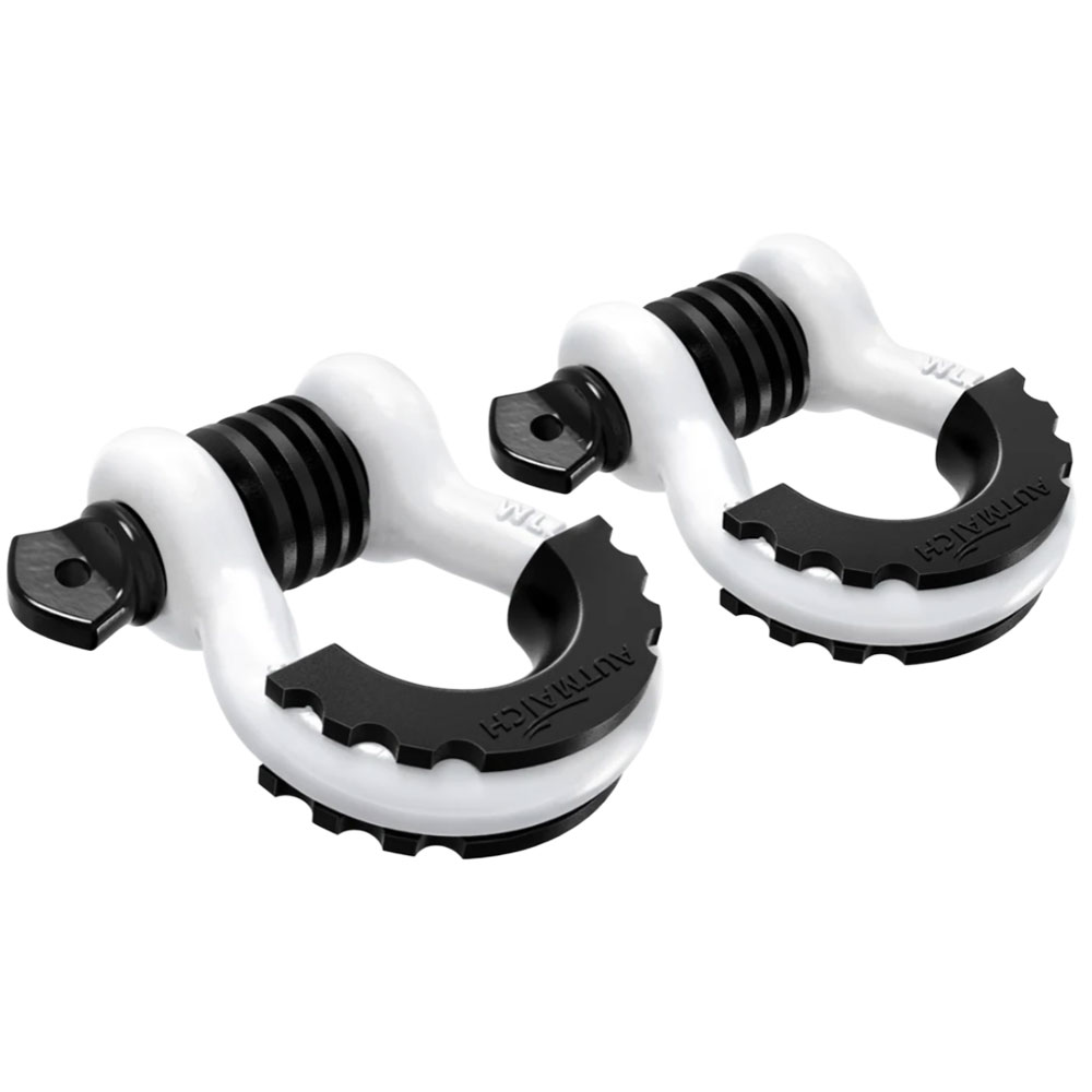 AUTMATCH Dリング シャックル 3/4インチ 1.9cm 2個セット ワッシャー付き シャックルアイソレーター 牽引ストラップ ウィンチ オフロード車 リカバリー |  | 02