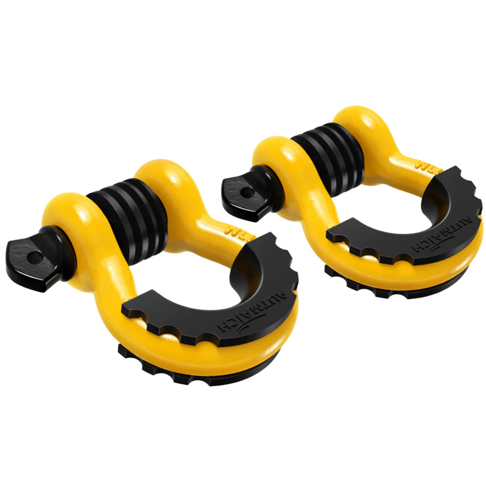 AUTMATCH Dリング シャックル 3/4インチ 1.9cm 2個セット ワッシャー付き シャックルアイソレーター 牽引ストラップ ウィンチ オフロード車 リカバリー |  | 04