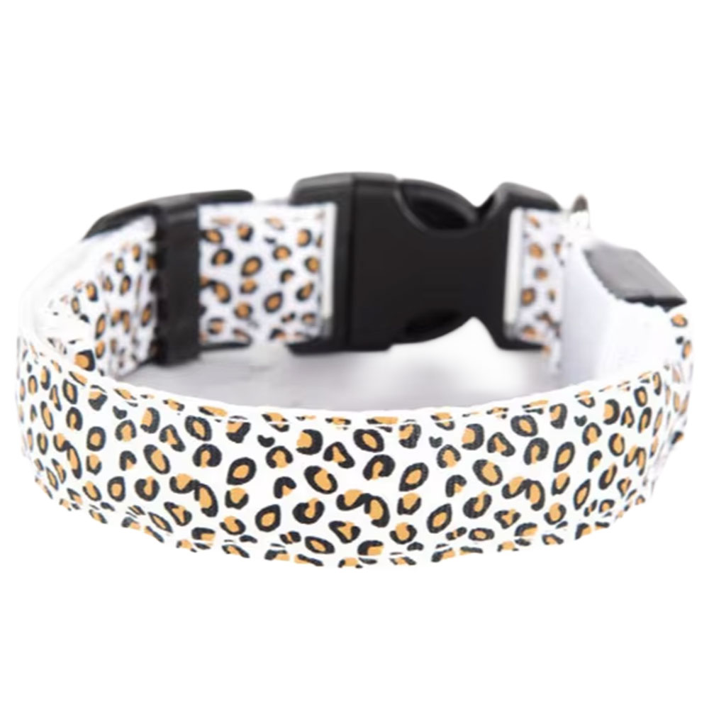 光る 首輪 ヒョウ柄 犬 LED 電池 バッテリー 調整可能 点灯 ペット用品 キラキラ 大型犬 猫 超小型犬 光る首輪 発光首輪 豹 ひょう 柄 夜 夜道 かわいい |  | 08