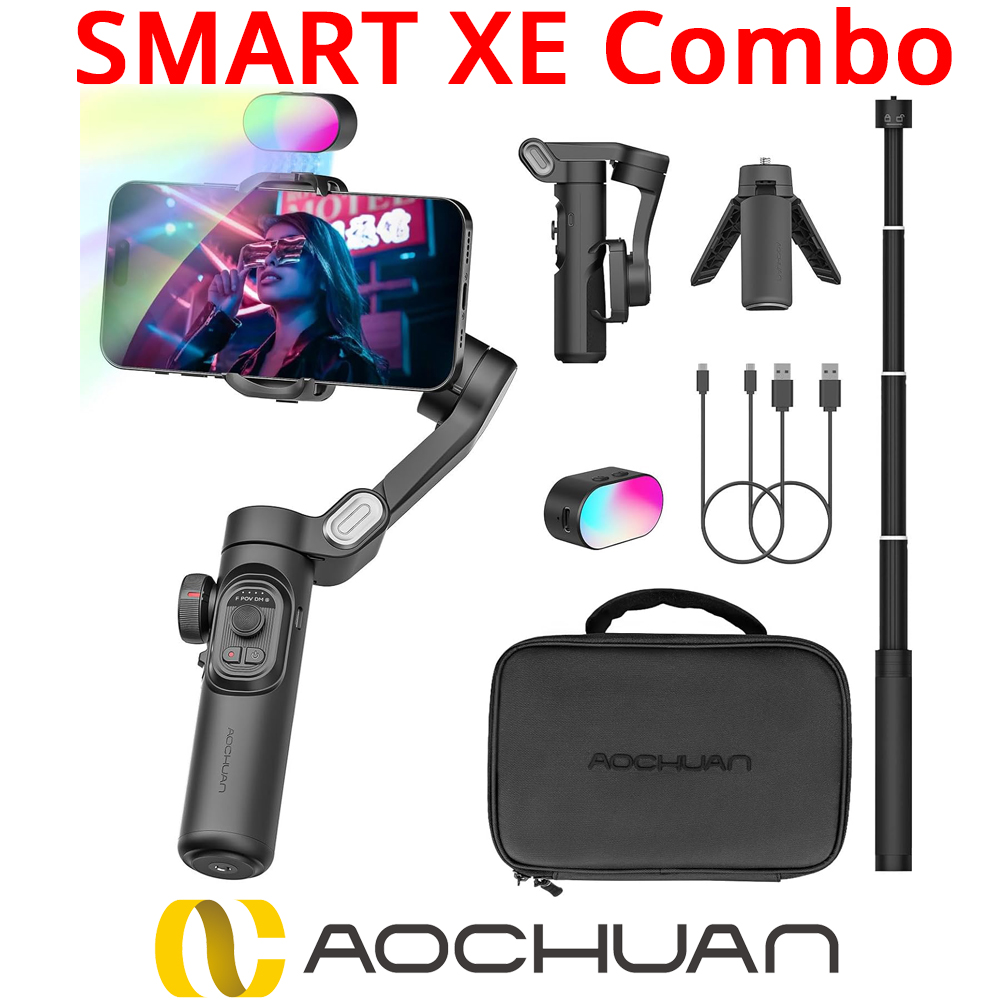 Amazon.co.jp: AOCHUAN SMART XE スマホ ジンバル 三脚付き