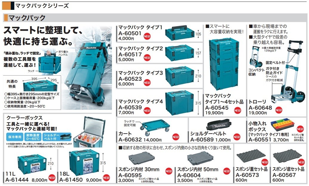 マキタ マックパック カート A-60632 : a60632 : 俺の道具 - 通販 - Yahoo!ショッピング