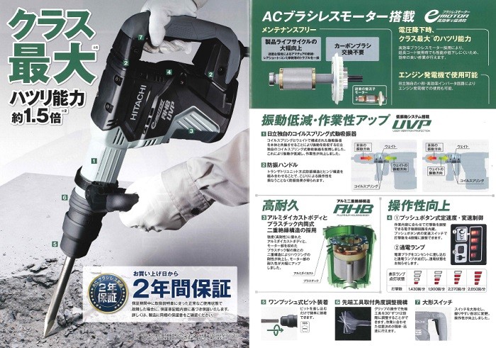 HIKOKI HIKOKIハンマ H45MEY（ブルポイント付） : h45mey : 俺の道具 - 通販 - Yahoo!ショッピング