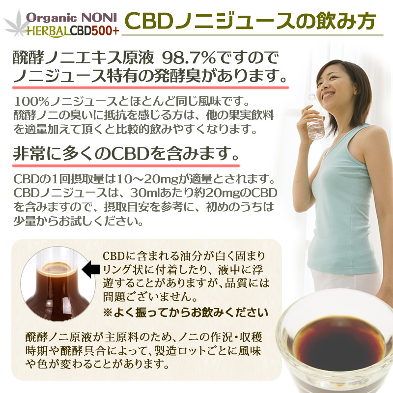 CBDノニジュースの飲み方