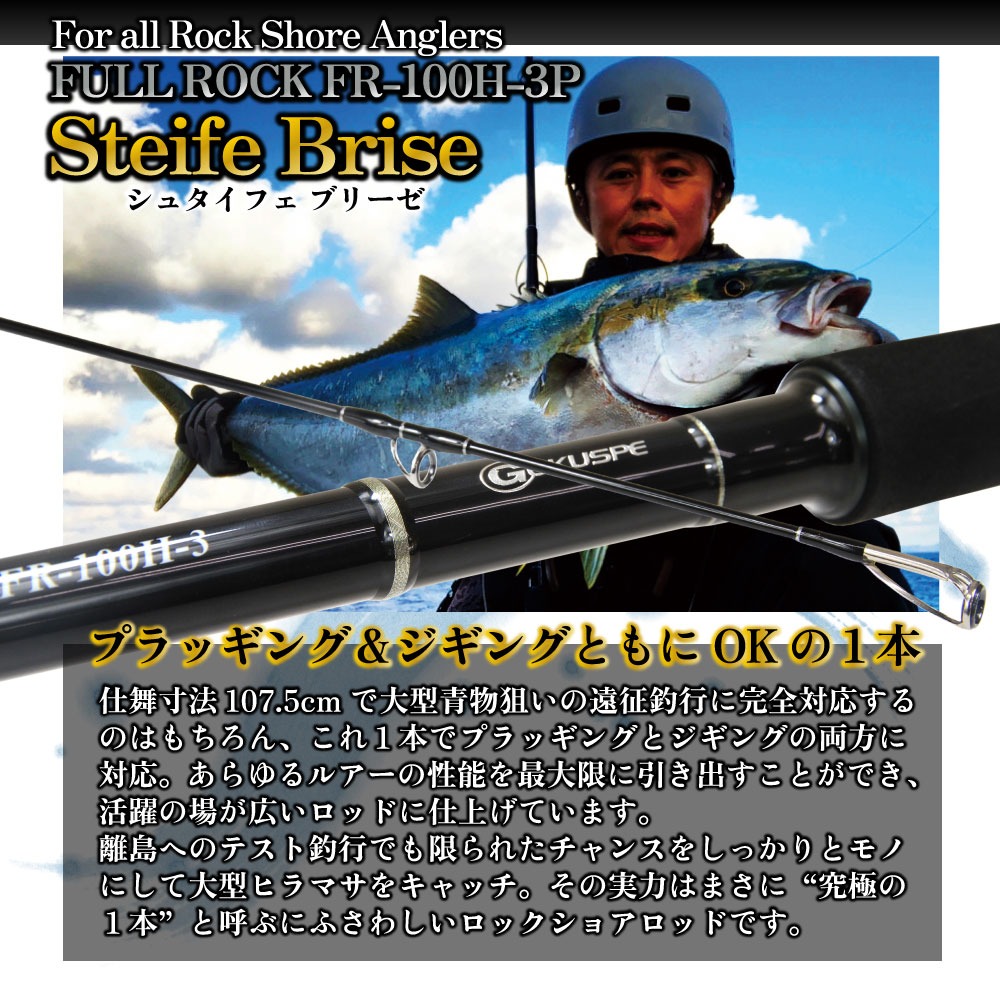 ショアジギング・プラッキングセット ロックショアジギングセットFull Rock Steife Brise FR-100H-3