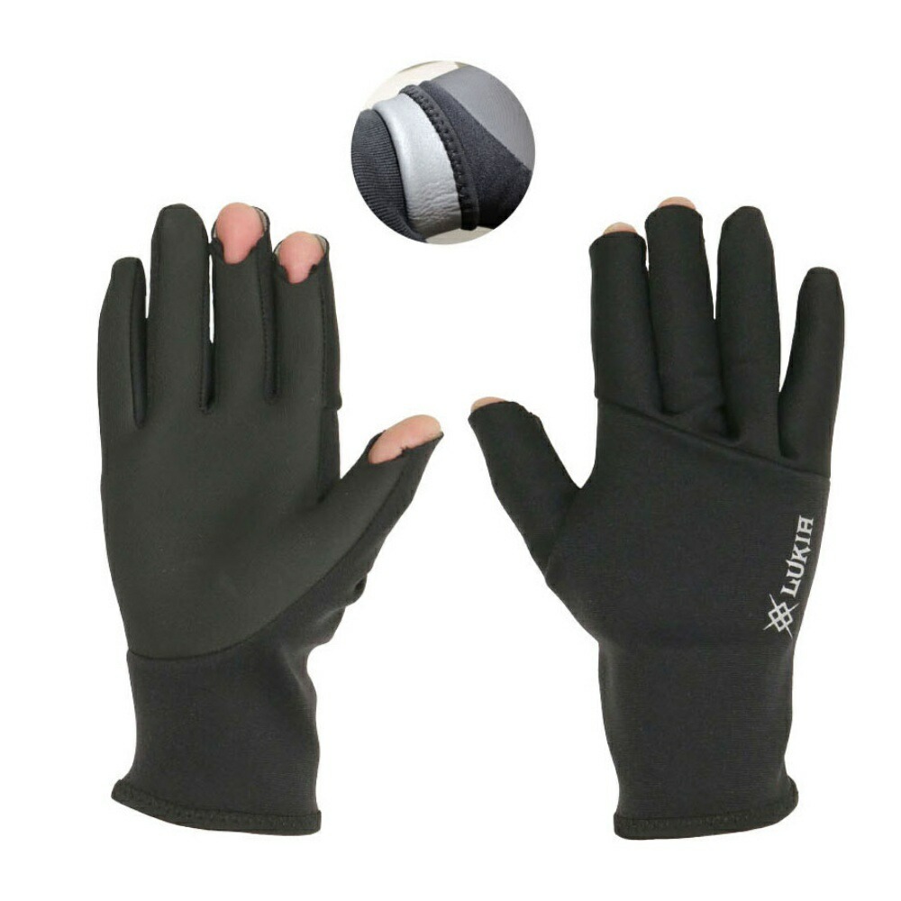 sol globe 手袋 ルキア ネオフィットグローブチタン(3本指先カット)ブラック(hd-558929