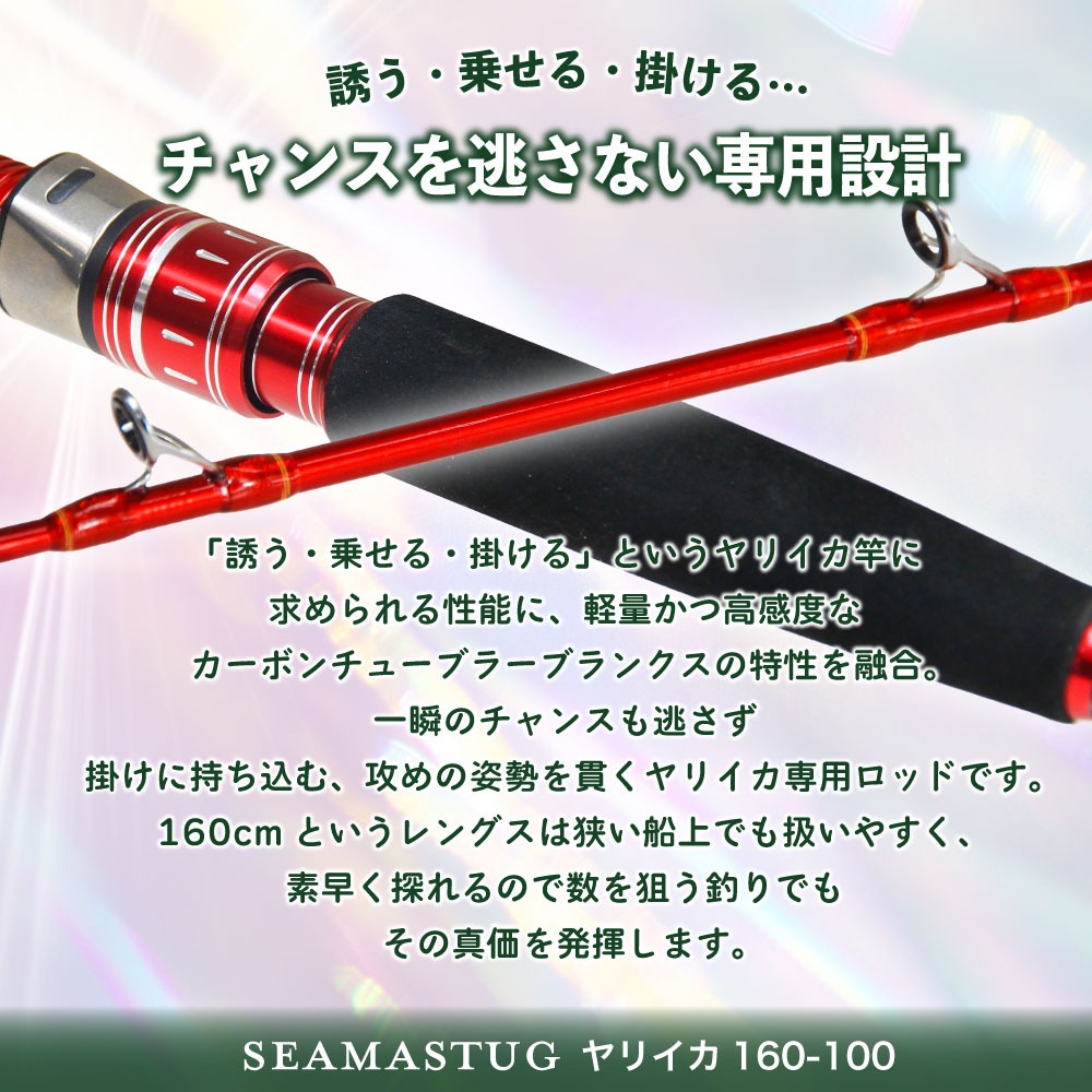 カーボン 船イカ竿 シーマスタッグ ヤリイカ160-100 & ダイワ 25 レオ カーボン 船イカ竿 シーマスタッグ ヤリイカ160-100 & ダイワ 25 レオ