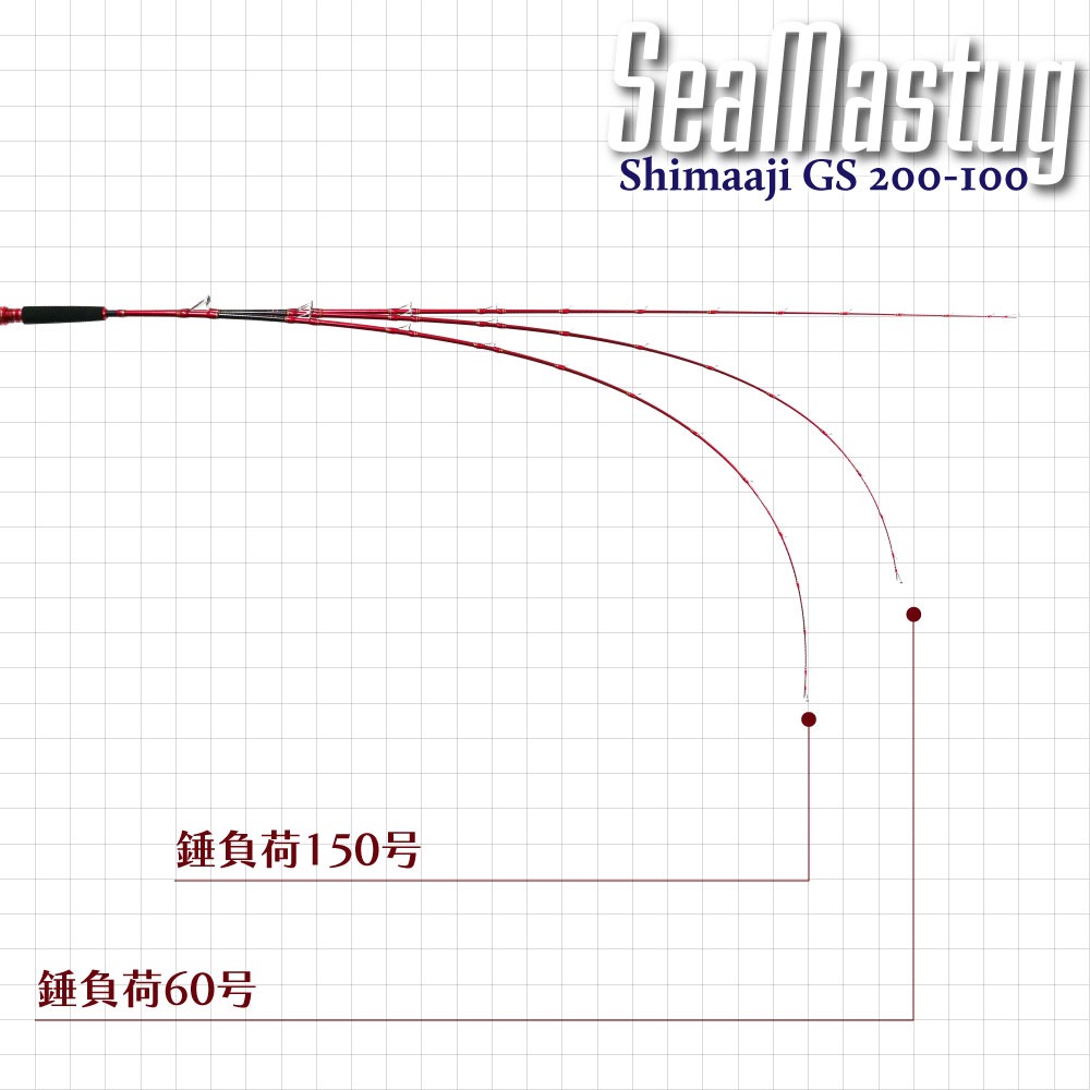 おり釣具 グラスソリッド船竿 シーマスタッグ シマアジ GS 200-100(ori