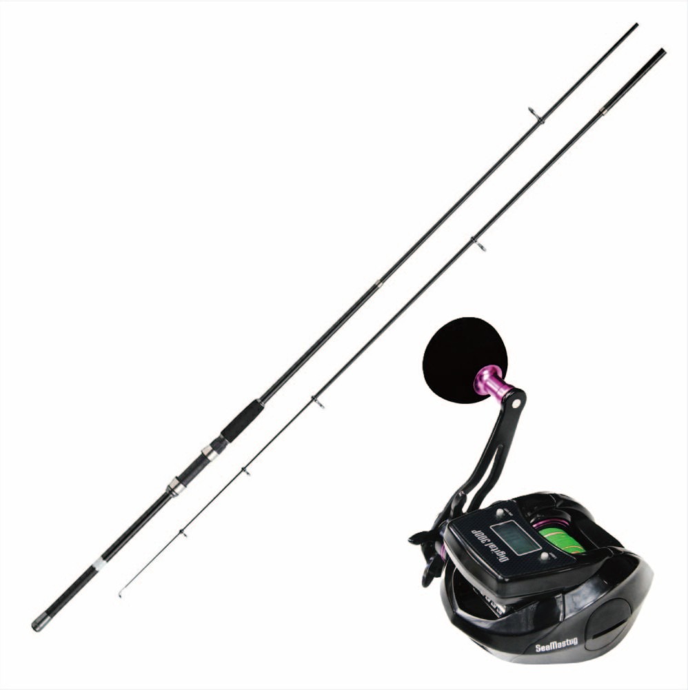 振出船竿 デジタルカウンターリール セット ファビラス船 50-270 ＆ SeaMastug Digital 300P PEライン2号200m付き (ori-funeset733)爆買