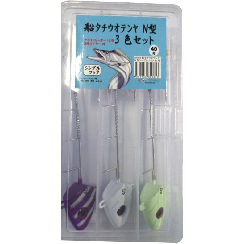 テンヤ付きタチウオセット ライトレーダー メタルタチウオ 190MH ＆ シーマスタッグデジタル 300P ＆ 釣王 船タチウオテンヤ N型 40号 3色入り (ori-funeset951)_13