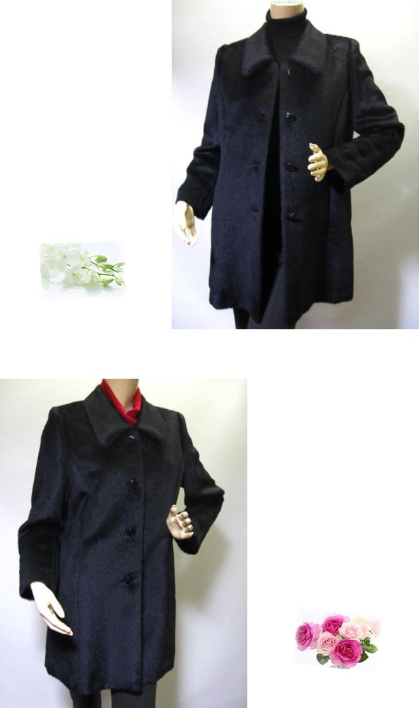 ショートコート スーリーアルパカ ブラックフォーマル 日本製 ミセスファッション シニア