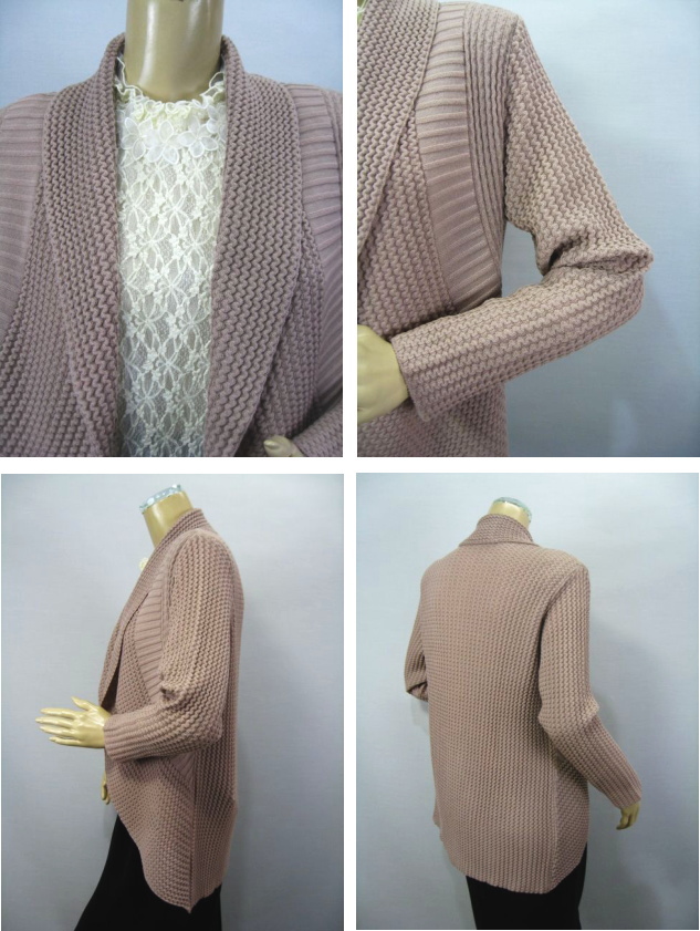 日本製 ニット トッパー カーディガン ウール100％ 毛100％ レディース