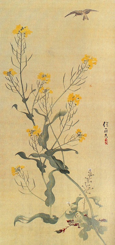 20.麦穂菜花図(右隻)