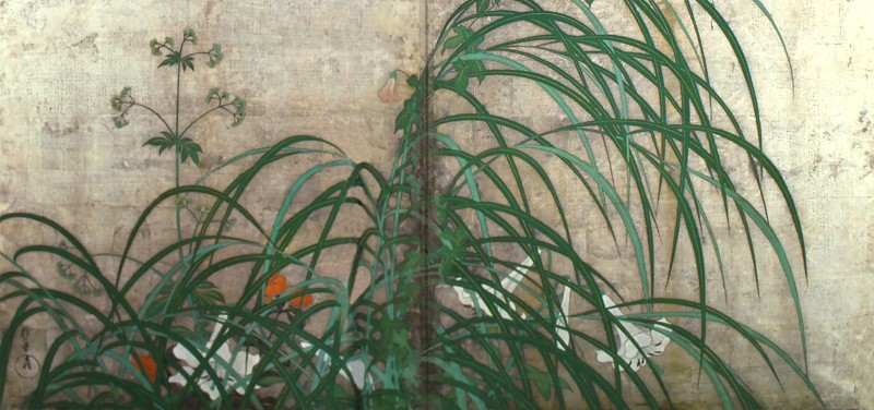 55.夏秋草図屏風(右隻)