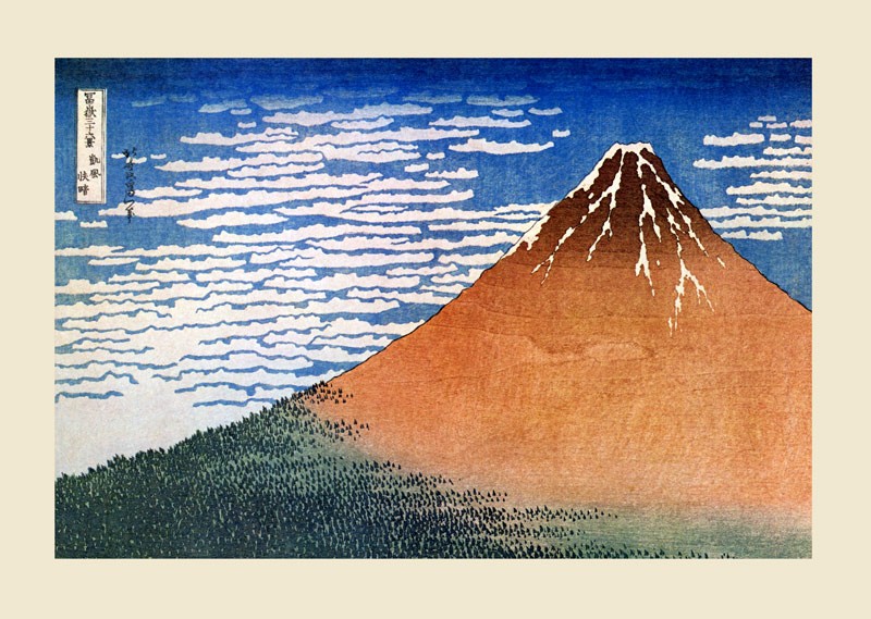 複製画 原寸(額無し) 葛飾北斎 全16種 マイクロファイバー製