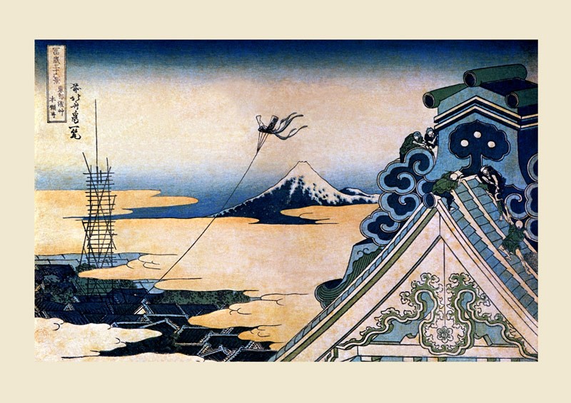 複製画 原寸(額無し) 葛飾北斎 全16種 マイクロファイバー製