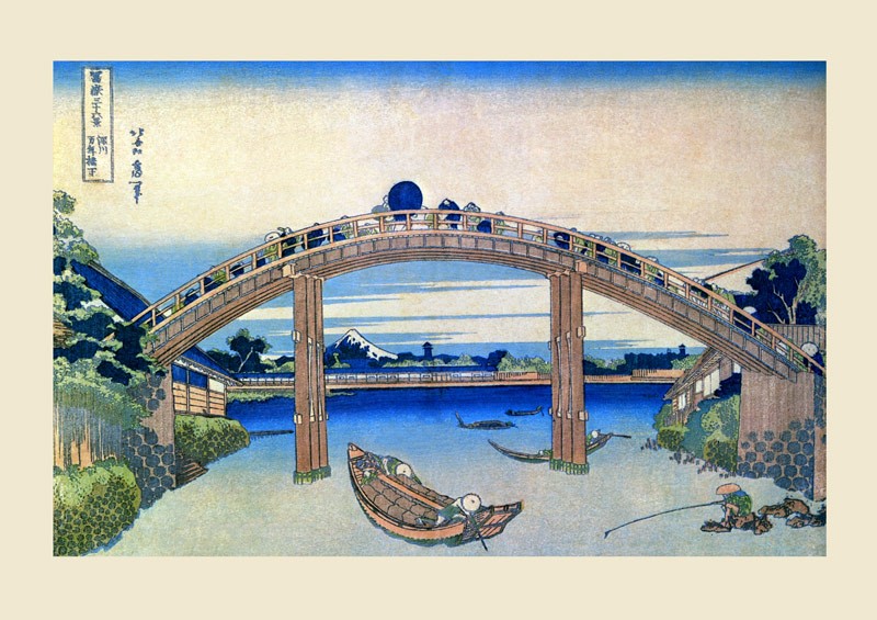 綾錦織　駿河町　葛飾北斎原画 綾錦織 駿河町 葛飾北斎原画
