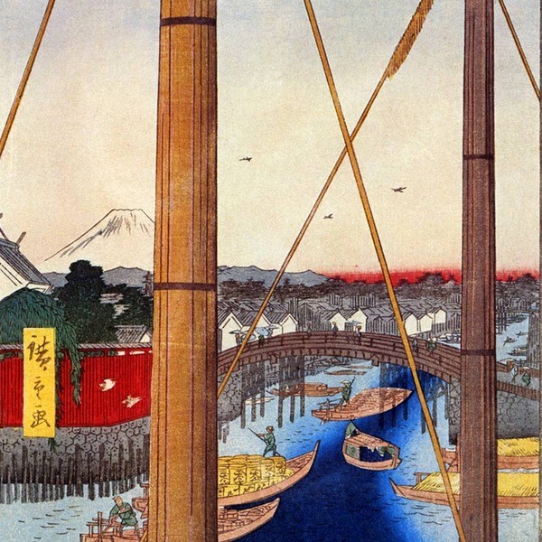 複製画 原寸(額無し) 歌川広重 名所江戸百景(No.21~26) マイクロ