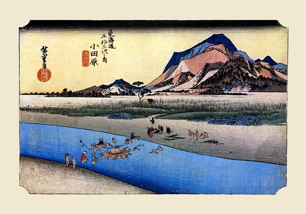 複製画 原寸(額無し) 歌川広重 東海道五十三次 全20種 マイクロ