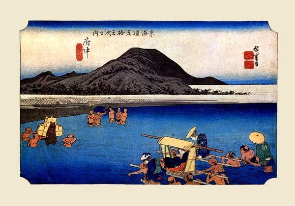 複製画 原寸(額無し) 歌川広重 東海道五十三次 全20種 マイクロ