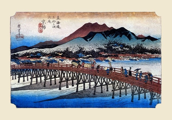 複製画 原寸(額無し) 歌川広重 東海道五十三次 全20種 マイクロ