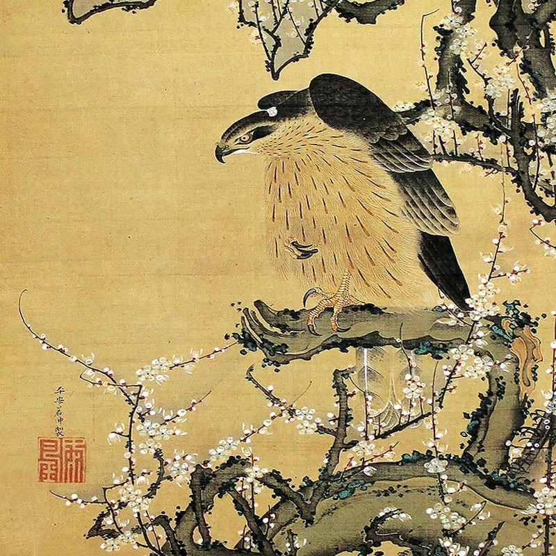 27.梅鷹図