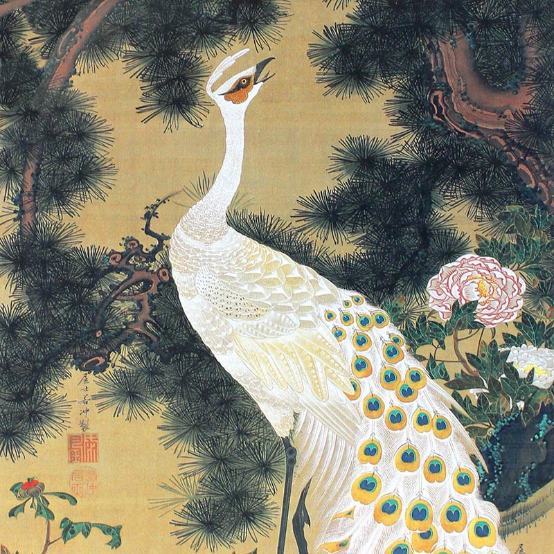 28.老松孔雀図