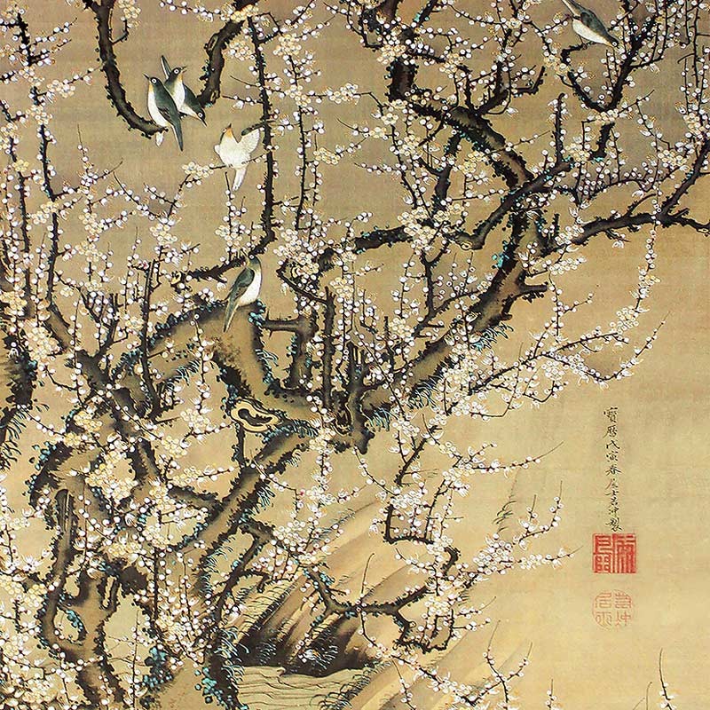 36.梅花小禽図2