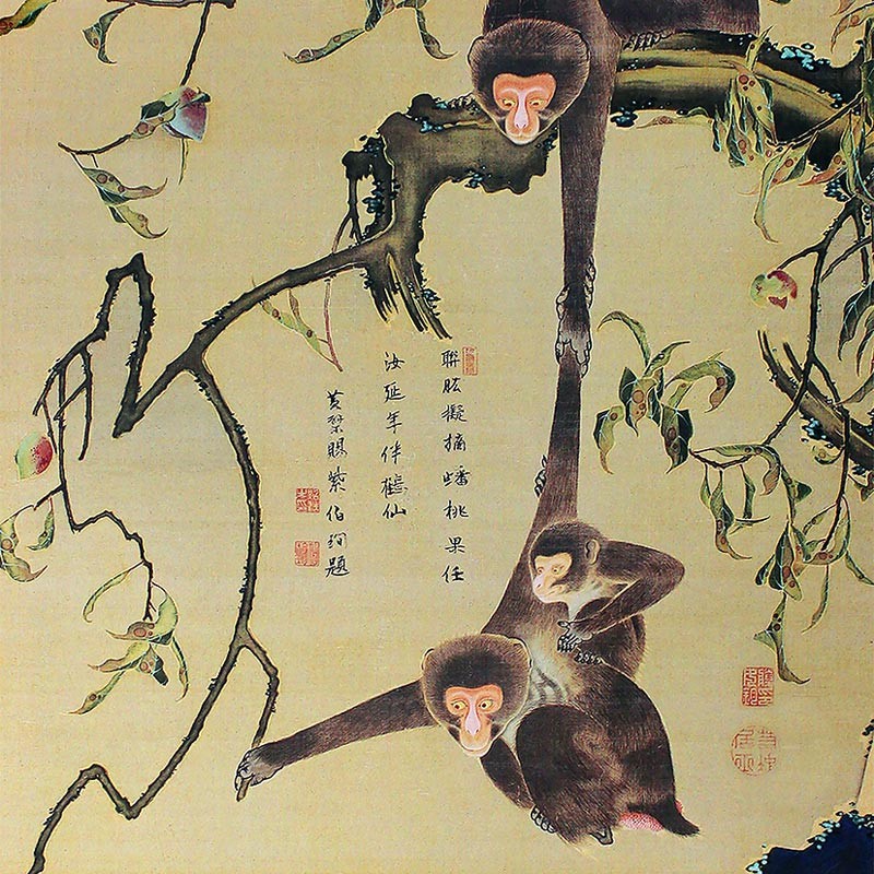 40.猿猴摘桃図