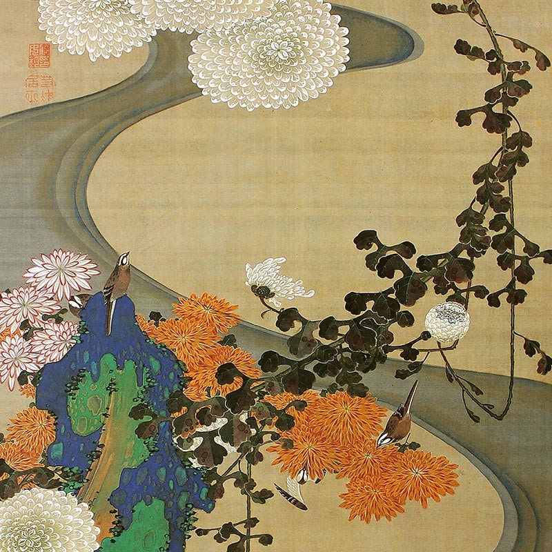 48.菊花流水図