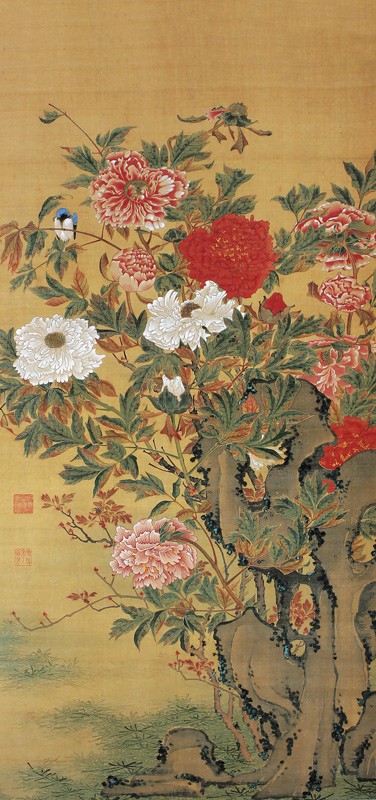 58.牡丹図(双幅)