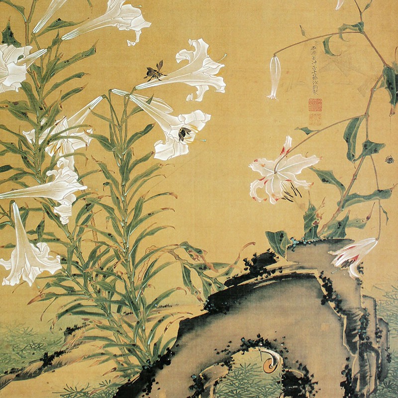 50.百合図(双幅)