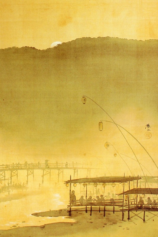 下村観山、【春秋】、希少画集・額装画、新品・日本製額縁付、状態良好 複製画60cm×90cm(額無し) 下村観山 全4種 マイクロファイバー製